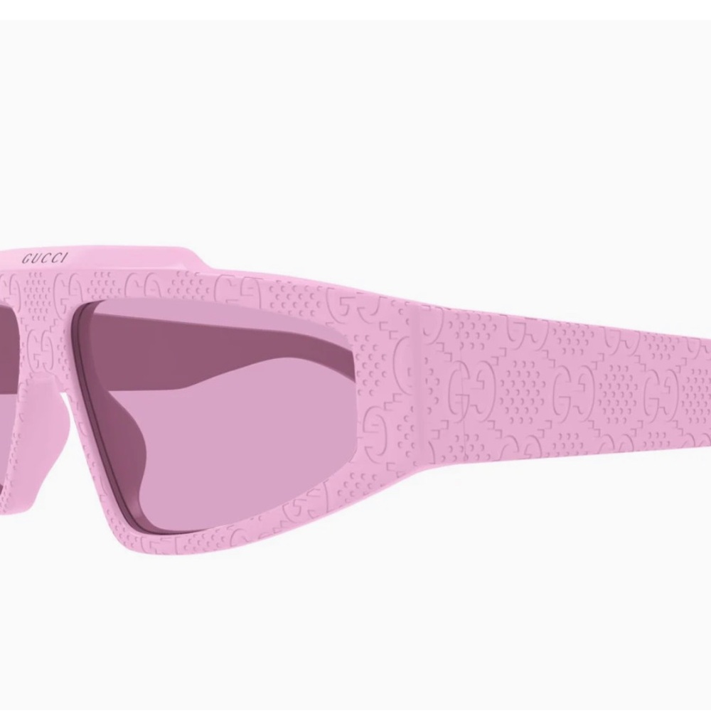 Gucci Pink Supreme Rectangle-Frame Sunglasses - image 2